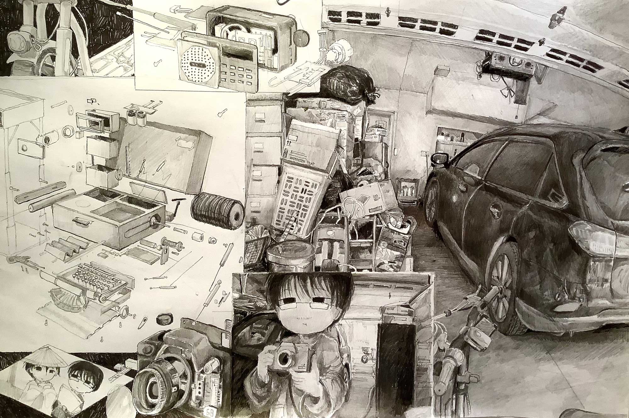 AP Drawing student work featured in the 2025 AP Art and Design Exhibit