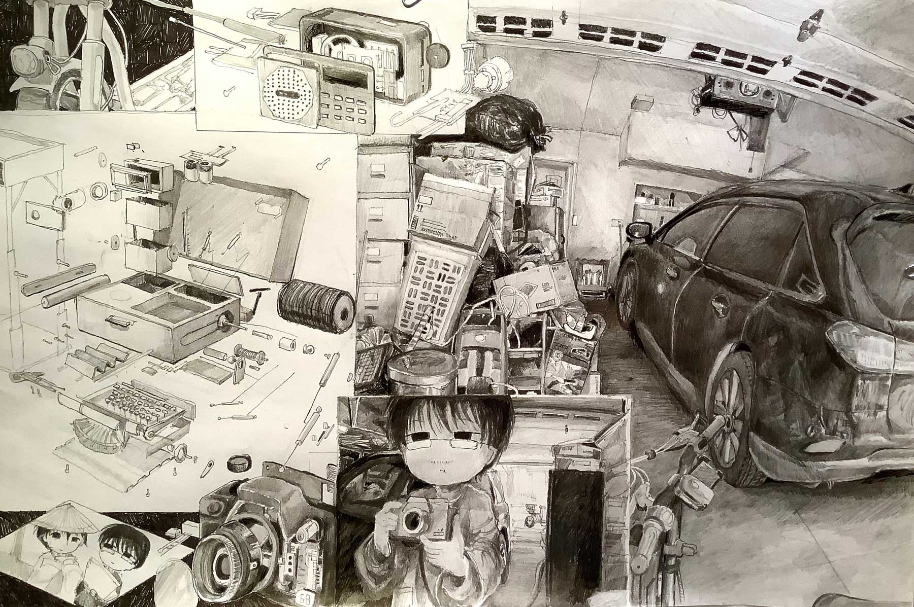 AP Drawing student work featured in the 2025 AP Art and Design Exhibit