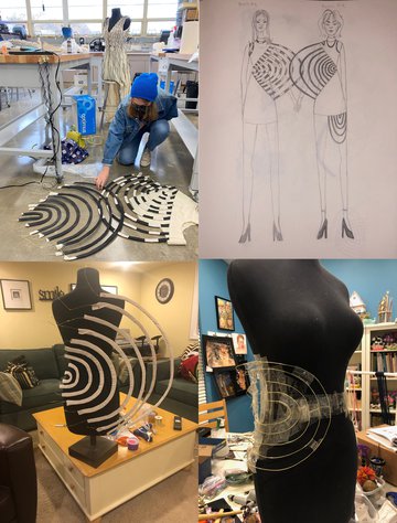 Composite images showing process work