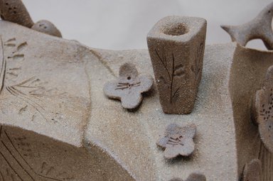 Detail of ceramic house