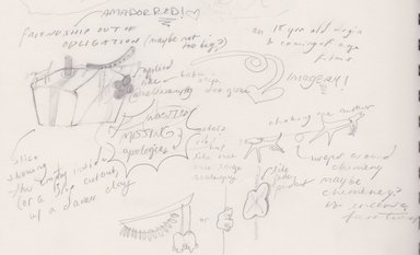 sketchbook drawing for ceramic house