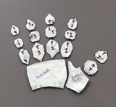 paper pattern for knight's hands