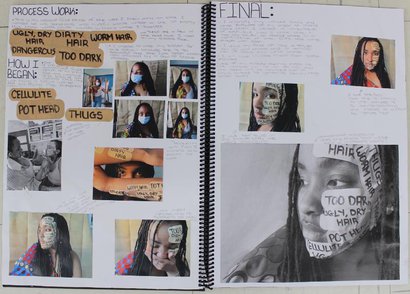 sketchbook planning pages for photograph