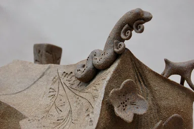 detail of ceramic house
